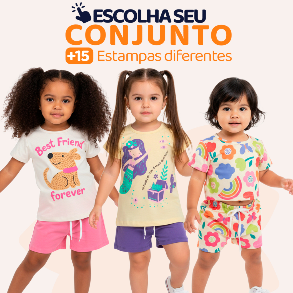 Escolha Seu Conjunto de Bebê Menina Infantil Feminino para Verão Creche Roupa de Bebê  Feminina Tamanho 1 Ao 8 L02 em Oferta na Shopee