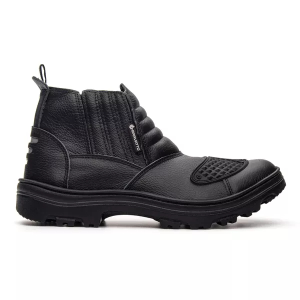 Bota Coturno Motoqueiro Masculino Couro Legítimo Antiderrapante Biqueira Pvc Trabalho Confortavel em Oferta na Shopee