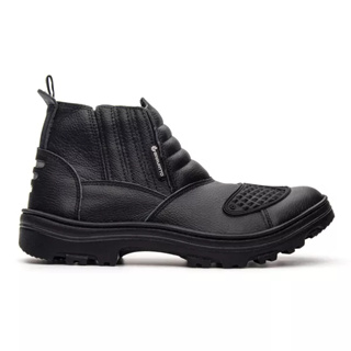 Bota Coturno Motoqueiro Masculino Couro Legítimo Antiderrapante Biqueira Pvc Trabalho Confortavel em Oferta na Shopee