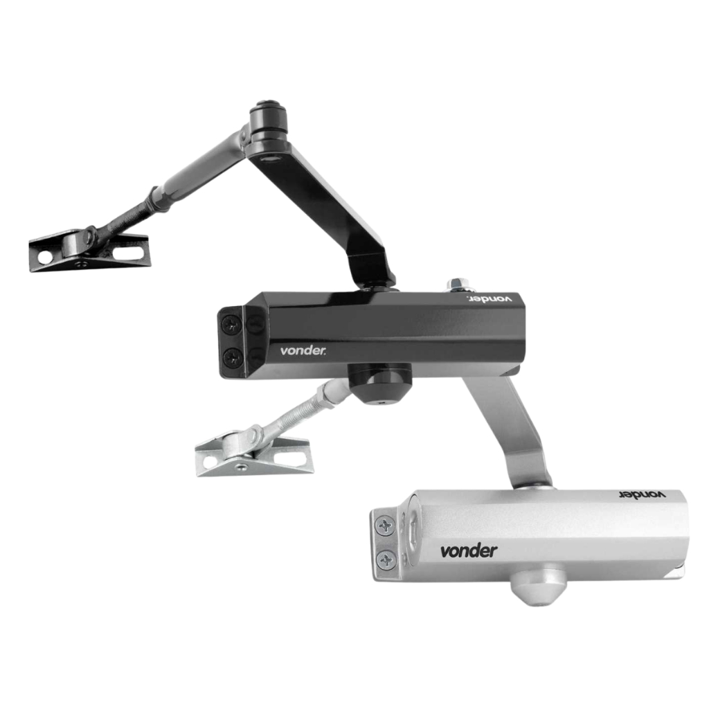 Mola Aérea para Fechamento Automático de Porta Potência 2 Preto ou Prata Vonder em Oferta na Shopee