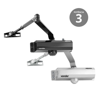 Mola Aérea Potência 3 para Fechamento Automático de Porta Preta ou Prata Vonder em Oferta na Shopee