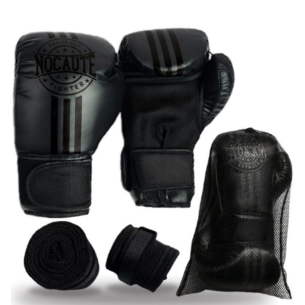 Luva De Boxe Muay Thai Kickboxing Treino Sparring +bandagem e sacolinha de brinde em Oferta na Shopee
