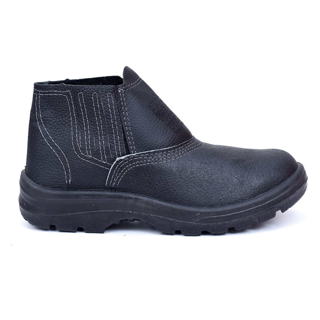 Bota Masculina de Couro para Trabalho Bico PVC com C.A Botina de Segurança EPI Cartom em Oferta na Shopee