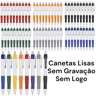 Kit de 50, 100 e 200 Canetas Lisas sem Estampa  para  Personalização Silk Transfer Laser K01P em Oferta na Shopee