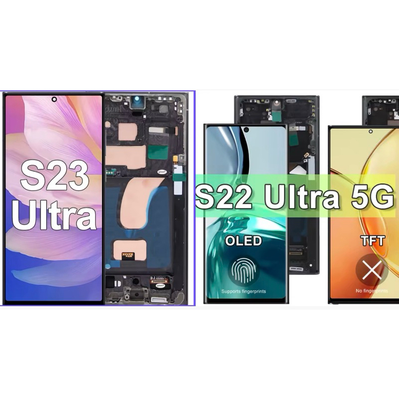 Tela Frontal Touch Compatível Com Samsung Galaxy S23 Ultra 5G S918B S918U / S22 