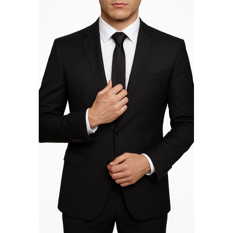 Blazer+Calça Adulto Oxford De Luxo Preto