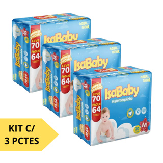 Kit 3 Pacotes - Fralda Isababy Hiper Pctão Econômico tamanhos em Oferta na Shopee
