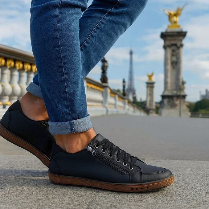 Sapatenis Casual Masculino Sola Escura Sapato esportivo tênis confortável para trabalho festas em Oferta na Shopee