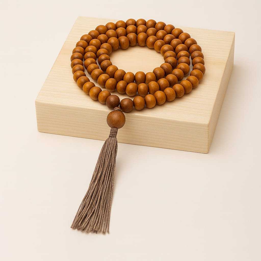 Japamala 108 contas de madeira com pedras olho de tigre 8mm em Oferta na Shopee
