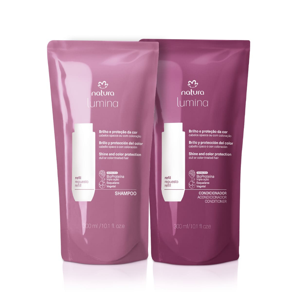 Natura Kit Refis Shampoo e Condicionador Lumina Brilho e Proteção da Cor