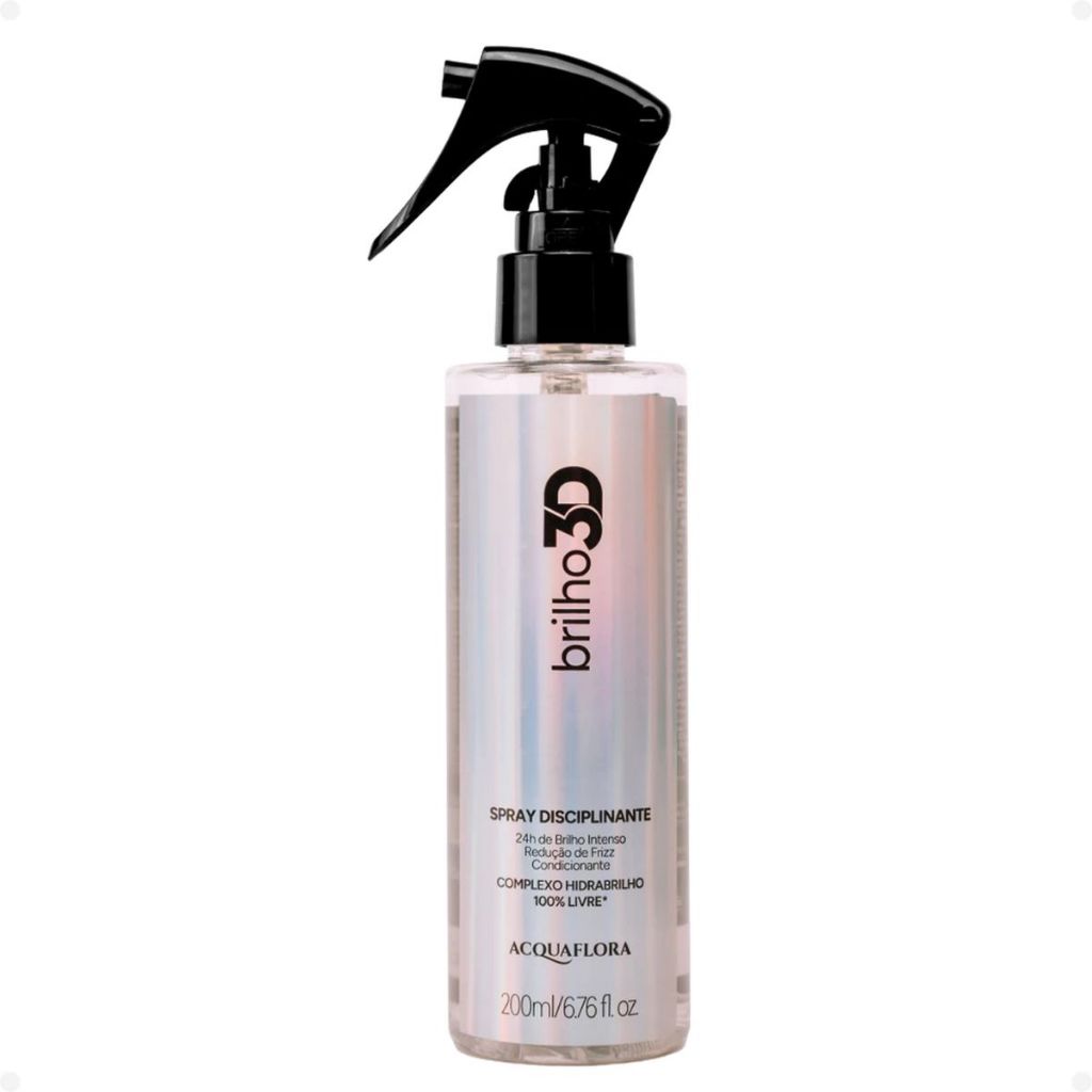 Spray Disciplinante Capilar Acquaflora Brilho 3D Proteção Térmica 200ml