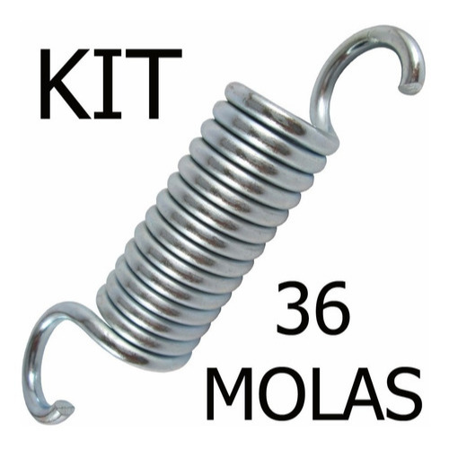Kit 36 Mola Jump Profissional Reforçada Academia 8cm Mini Trampolim Cama Elastica