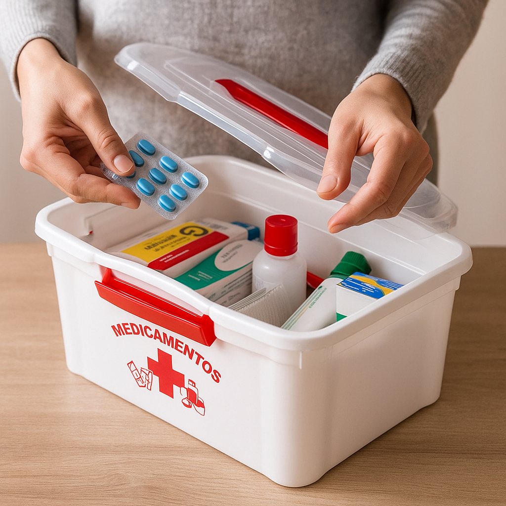 Maleta Caixa Para Medicamentos 6 Litros Com Alça Porta Medicamentos Enfermagem Primeiros Socorros