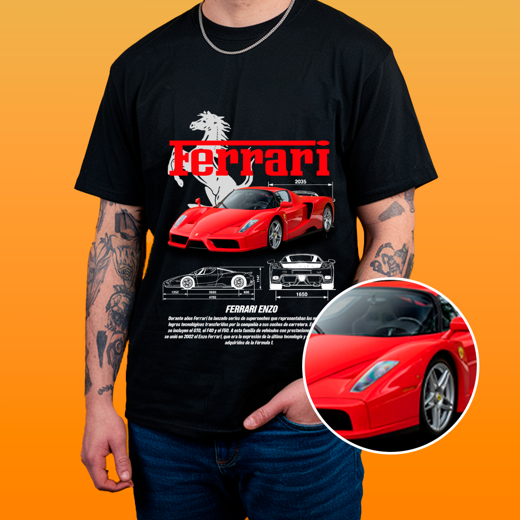 Camisa Estampa de Carro - Ferrari Algodão 30.1