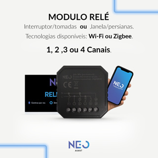 Modulo Interruptor Cortina Persiana Rele Inteligente Wifi Zigbee 1, 2 ,3 4 Canal Bivolt Neo Avant em Oferta na Shopee