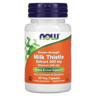 Milk Thistle Double Strength Extrato de Cardo-Mariano 300mg C/ Silimarina 50 Caps Vegs - Now Foods em Oferta na Shopee