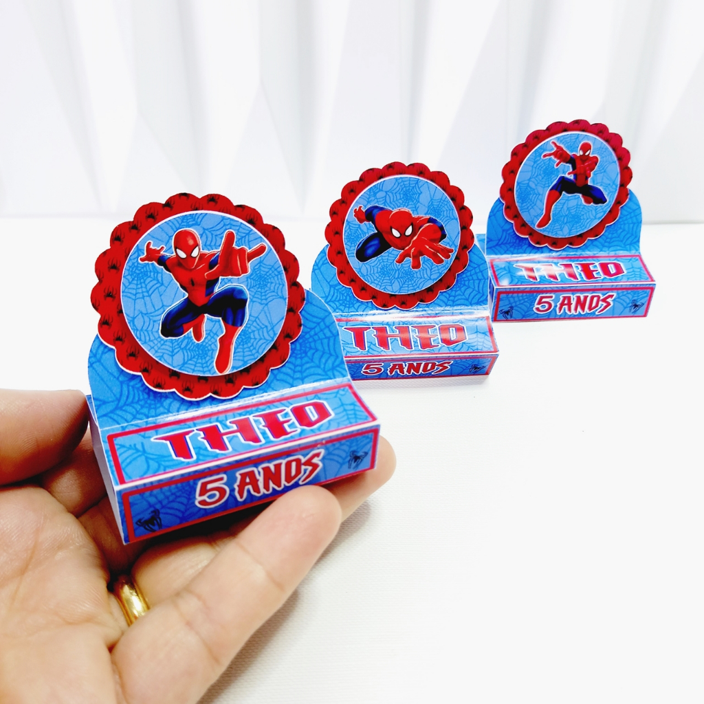 PortaBis Duplo Personalizado Homem Aranha | Lembrancinha de Aniversário| Festa Infantil Homem Aranha