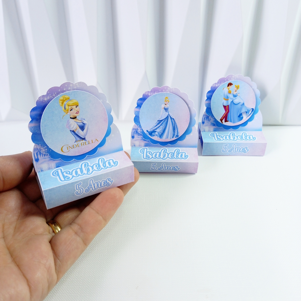 PortaBis Duplo Personalizado Cinderela | Lembrancinha de Aniversário | Festa Infantil Cinderela