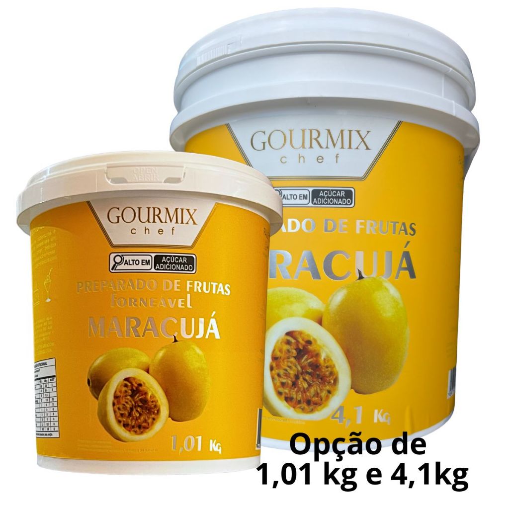 Polpa de Maracujá Recheio e Cobertura para Bolos  Drinks preparado de  Frutas Gourmix  Bonna Frutas em Oferta na Shopee