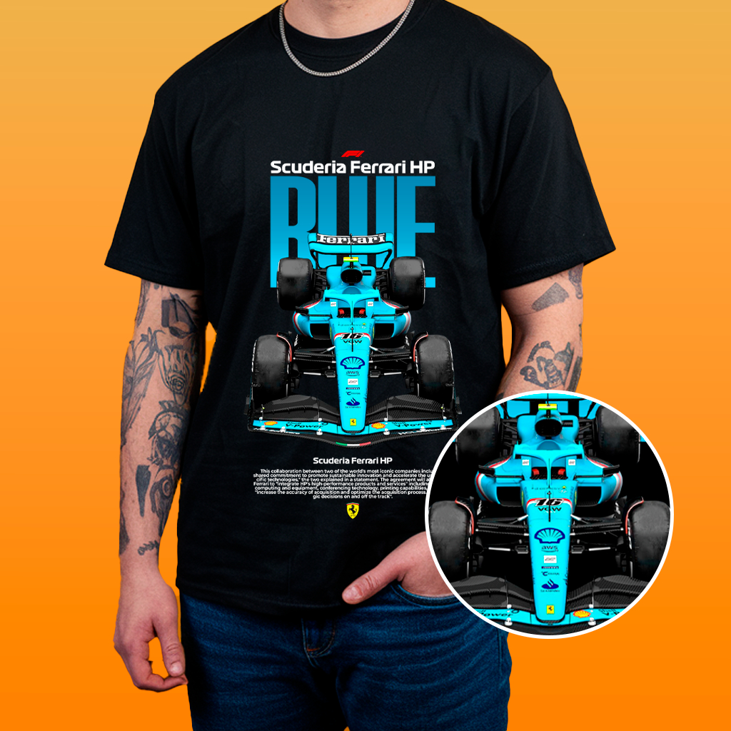 Camisa Estampa de Carro - Ferrari 3 Algodão 30.1