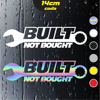 2x Adesivos Built Not Bought - Construído, não comprado -- Vazados - Holográfico - com14x3,5cm cada em Oferta na Shopee