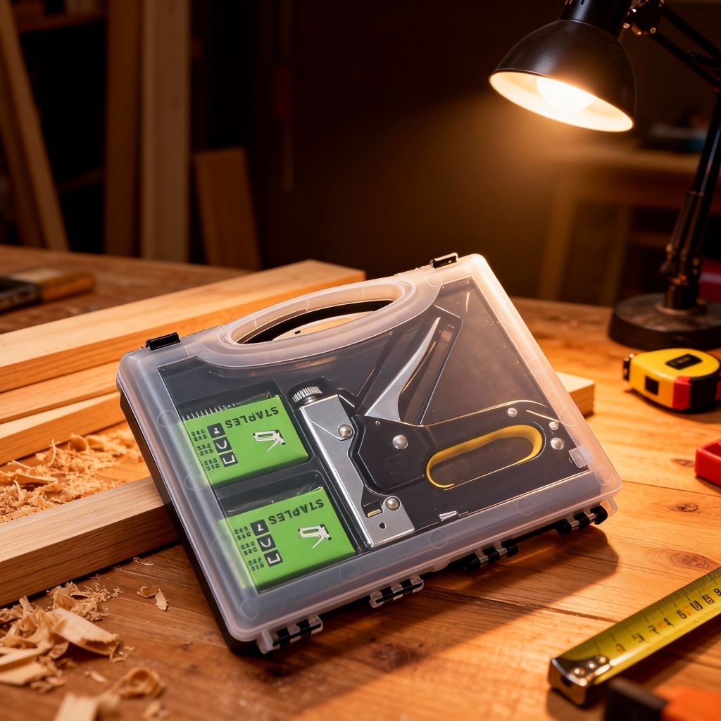 Grampeador Tapeceiro Alta Pressão Pra Madeira Estofado Manual Maleta Profissional Kit 3 em 1 em Oferta na Shopee