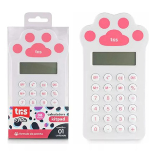Calculadora Patinha Gatinho Branca Tris Holic Pet 8 Dígitos Papelaria Fofa Volta as Aulas em Oferta na Shopee