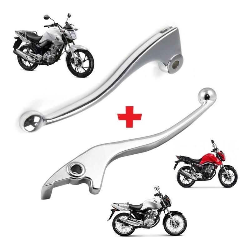 Manete Freio Disco + Manete Embreagem Titan 125/150/160 Cromado em Oferta na Shopee
