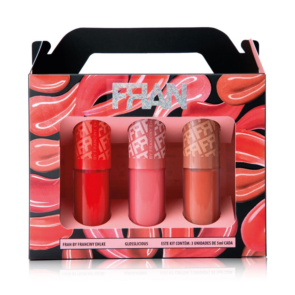 Kit Fran By Franciny Ehlke Glosslicious - 3 Produtos em Oferta na Shopee