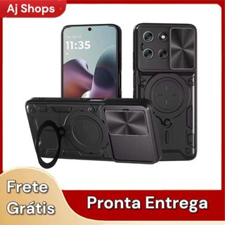 Capinha Para Motorola Moto G86 5G -- Capa Case Armadura Militar Suporte 360 Com Proteção de Câmera