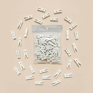 Kit 200 Mini Prendedor / Mini Pregador Para Fotos 2,5cm Branco em Oferta na Shopee