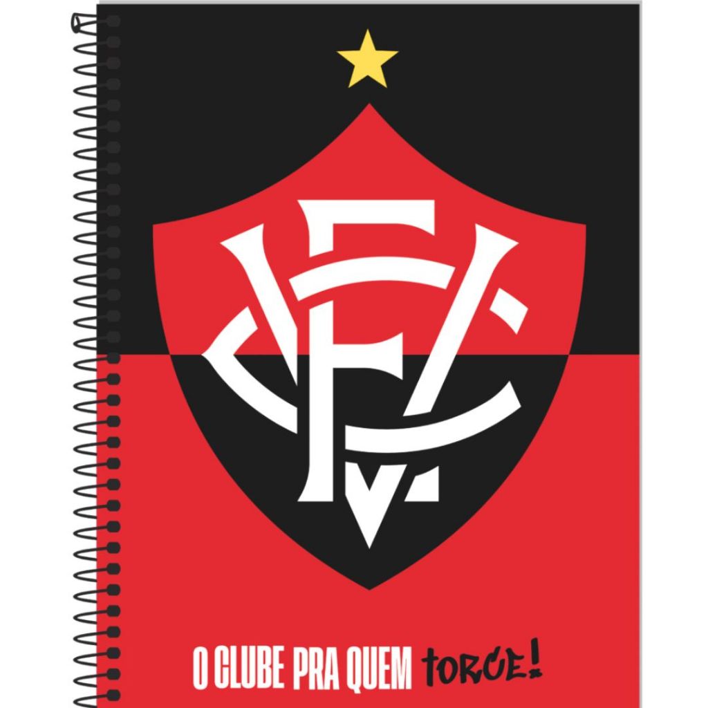 Caderno Vitória 20 Matérias Universitário Capa Dura Time Torcedor Brasileirão Copa do Nordeste 300 Folhas em Oferta na Shopee