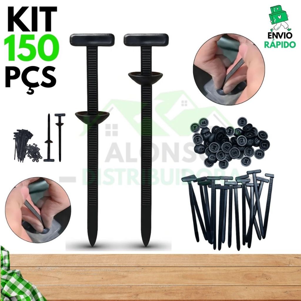 Kit 150/100/50 Abraçadeira Nylon Enforca Gato Cinta Plástica Universal Travamento Automático Carro em Oferta na Shopee