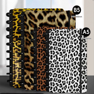 Caderno Organizador com Capa Dura PU Super Estilosa em Estampa de Onça - para Anotar Seu Dia a Dia! em Oferta na Shopee