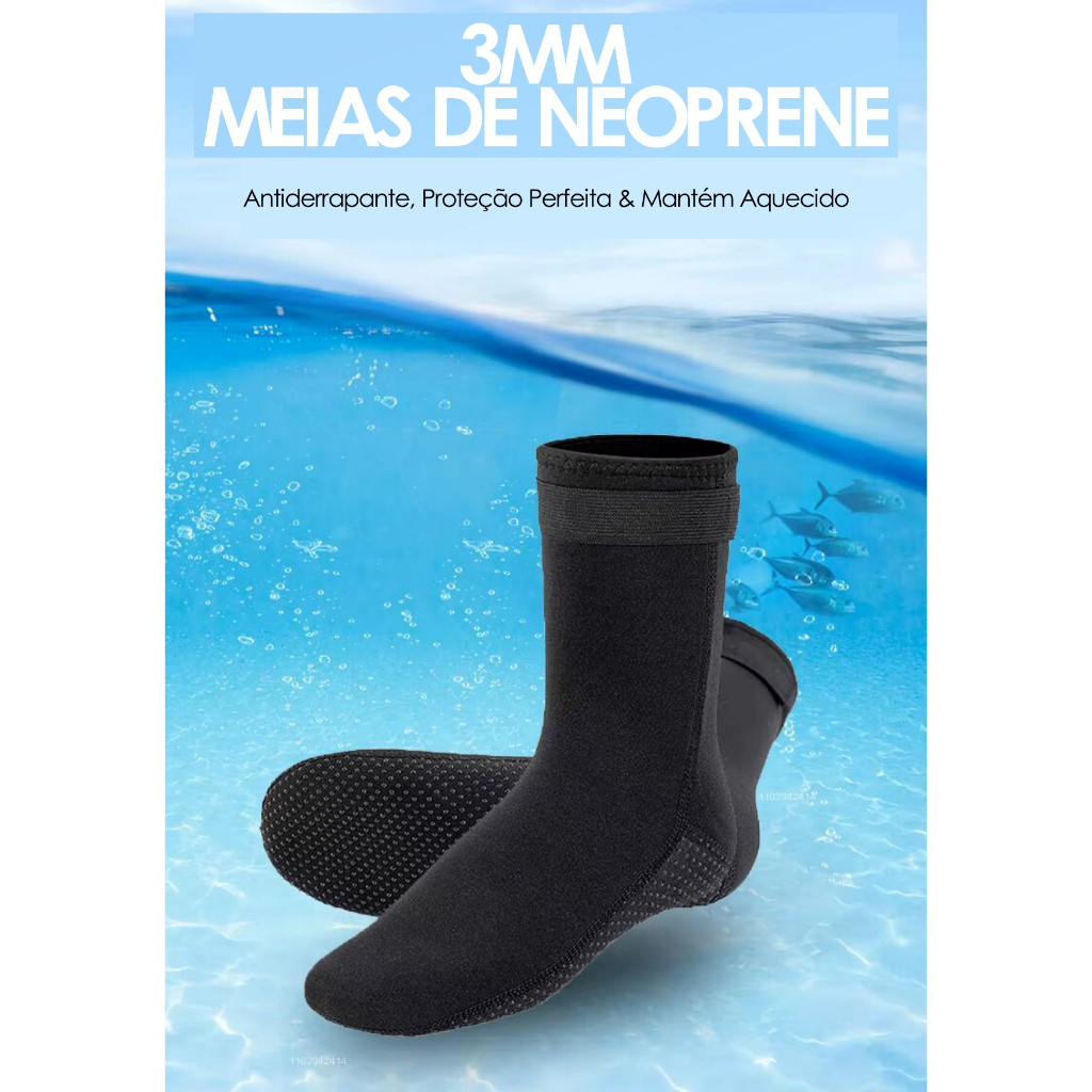 Meias De Mergulho De Neoprene Antiderrapantes Botas De Surf Elásticas Quentes Para Adultos Adequadas Natação E Com Snork