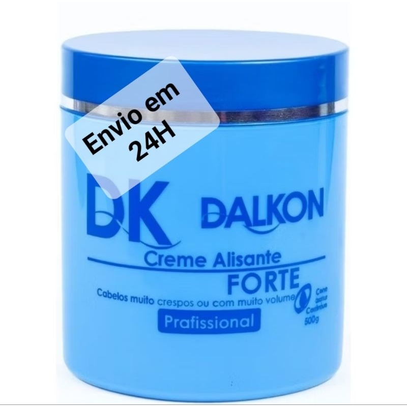 Creme Alisante Profissional Masculino Dalkon 500g Forte em Oferta na Shopee