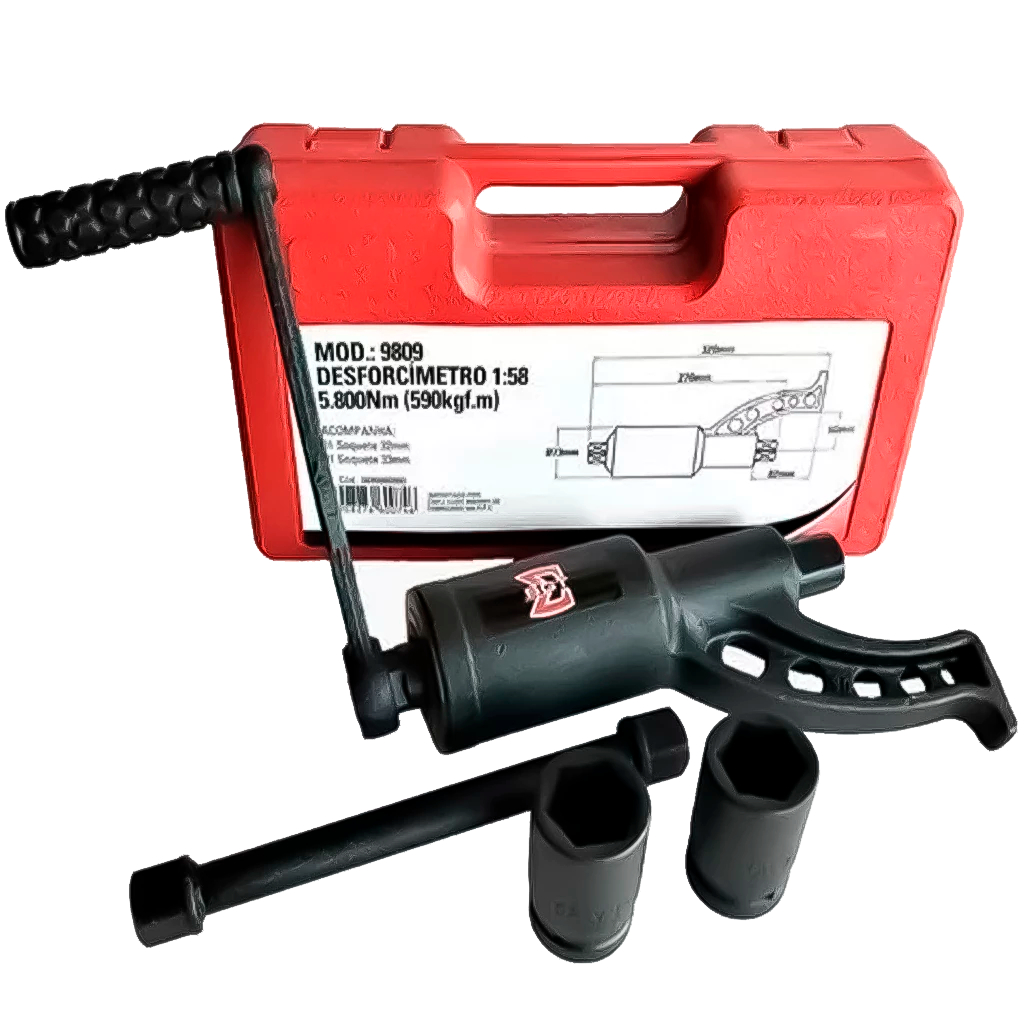 Desforcimetro Caminhão 795kg - 590kg Soquetes 32 33 Torqueador 1:58 - 1:78