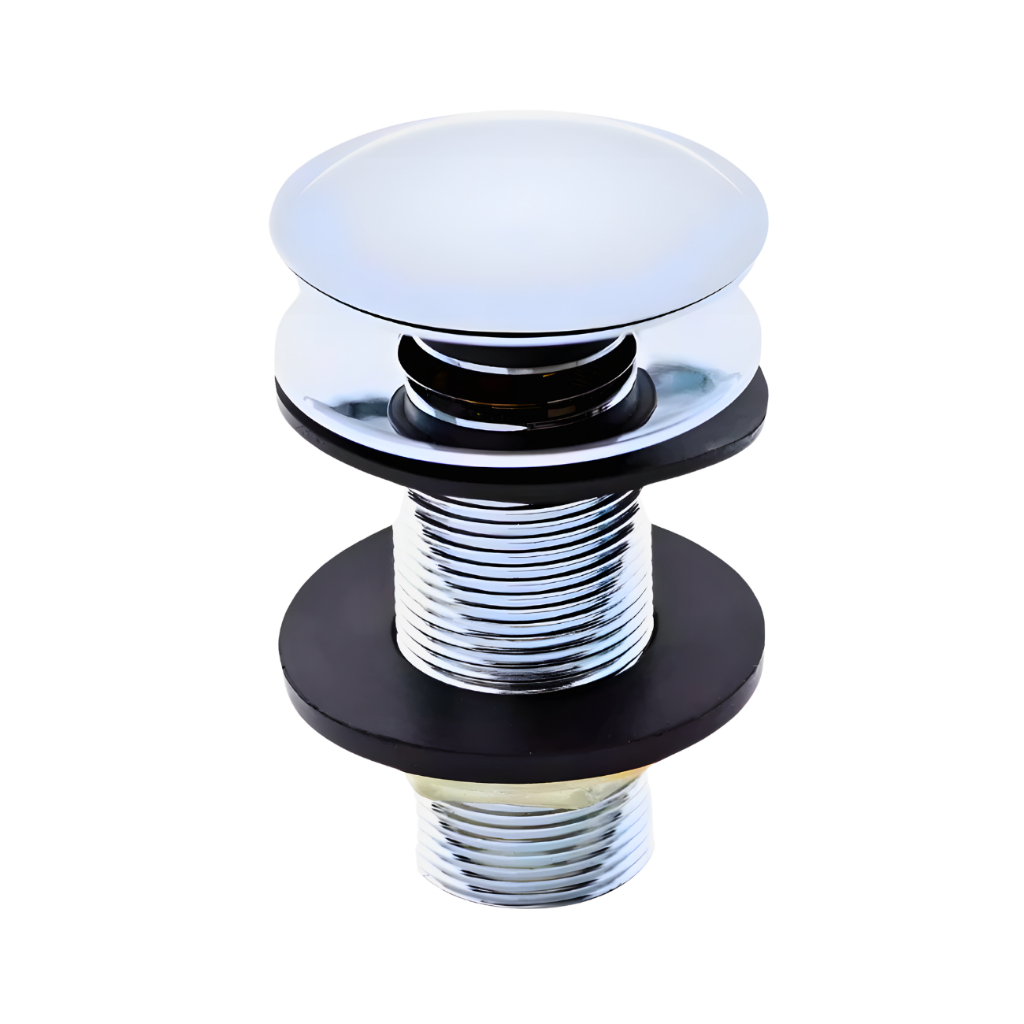Válvula Click Ralo Banheiro 4cm Tampa Cromado Inox Para Cuba Lavatório Pia Decorada