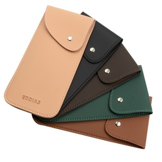 Porta Óculos Estojo Slim Couro Eddias Proteção Sol Grau Horizontal Vertical Case Capa Bolsa Carteira