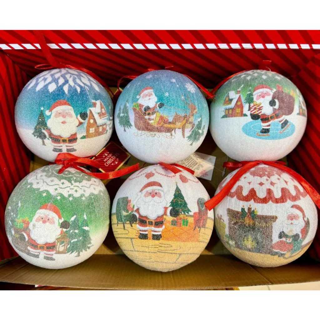 Kit 6 Bolas De Natal Design Congelado Enfeite Decorativo