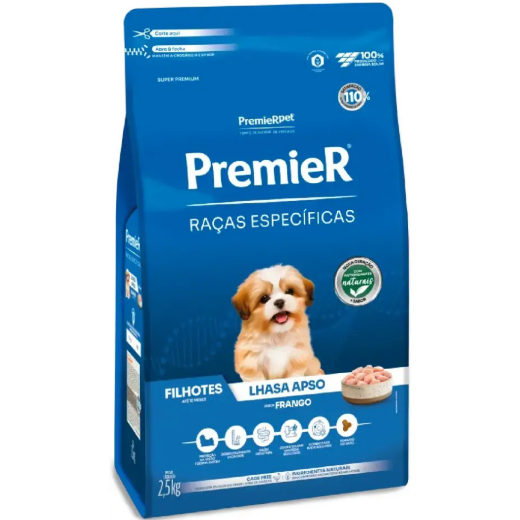 Ração Premier Raça Específica Cães Filhotes Lhasa Apso 2,5kg