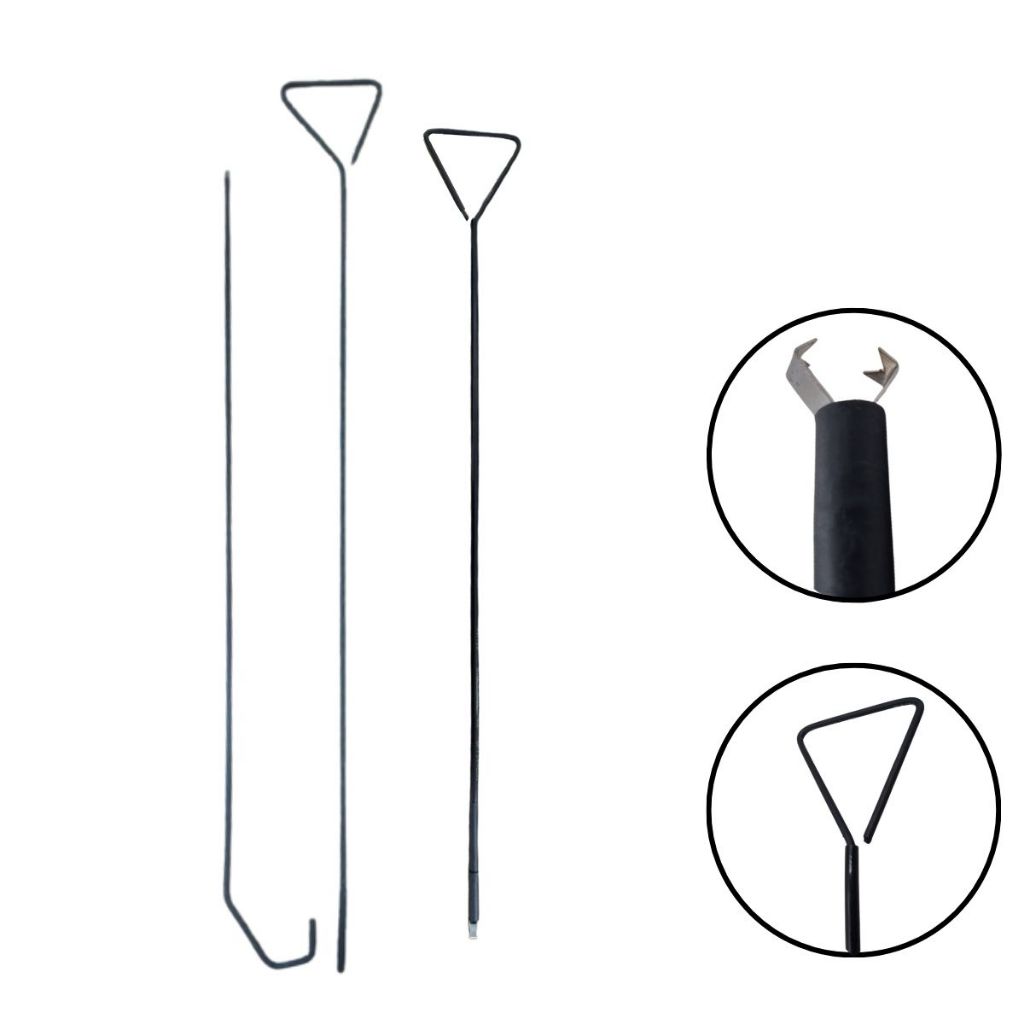 Kit Com 2  Ferramentas de Abertura Arames Puxar Pino E Maçaneta Micha Automotiva Carros em Oferta na Shopee