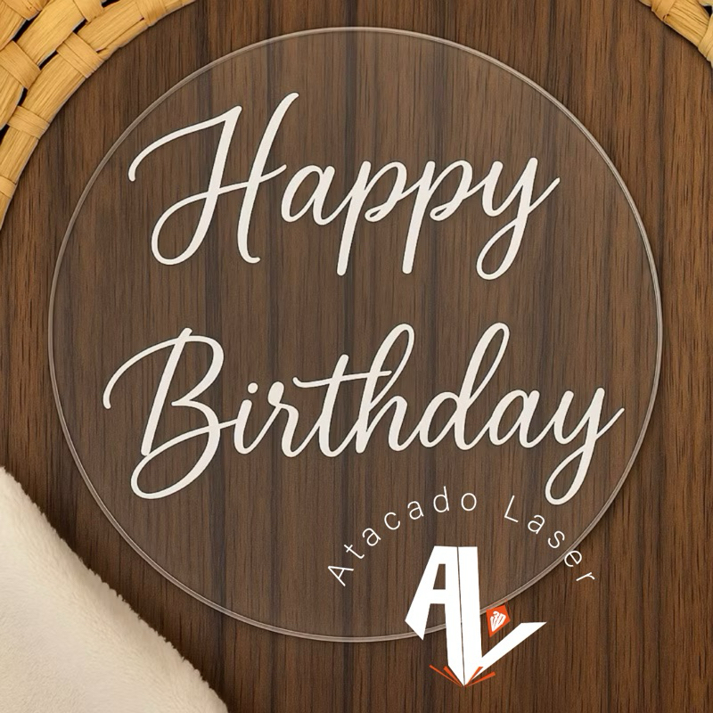 Placa de Acrílico Personalizada 30x30 | Gravação a Laser • Presente Premium • Decorativa