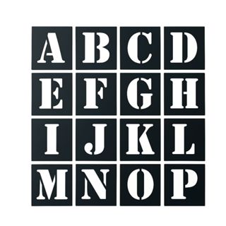 Régua Molde Letras números Vazados Normógrafo 36 Peças em MDF Preto Gv Office em Oferta na Shopee