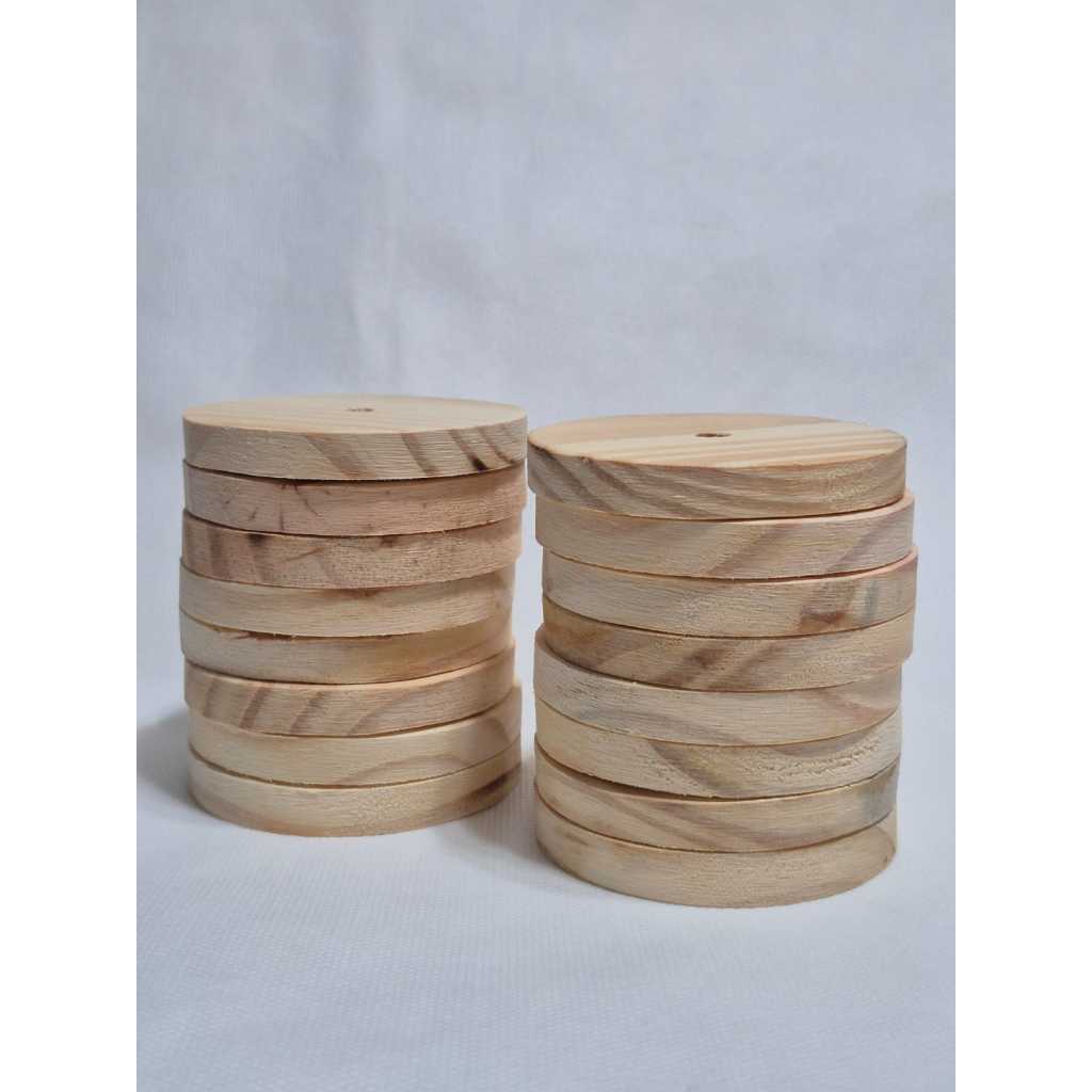 Bolacha de Madeira de Pinus 20 un para Artesanato em Oferta na Shopee