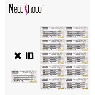 New Show Cílios Tufos Sem Nó 10 Caixas- 12P/20P/30P/40P-0.10-D Extensão de Cilios Alongam…