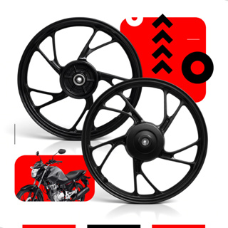 Jogo De Rodas Cg 150 Titan 150 Cg 160 Start Freio A Tambor (Lona) Pé De Galinha Cor Preto em Oferta na Shopee