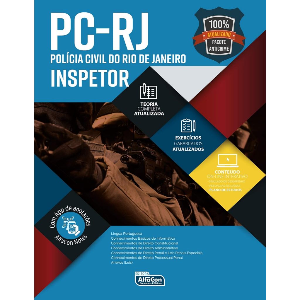 Livro Apostila - Inspetor de Polícia - PC-RJ - Policia Civil do Rio de Janeiro