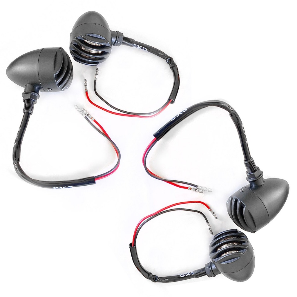 KIT 2 Pares de Pisca Seta Moto Bullet Custom Choppers Bobber Custom Harley Abs 2 Fios em Oferta na Shopee