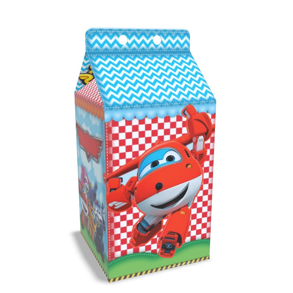 Caixinha Milk Tema SUPER WINGS Festa Infantil  Lembrança Para Festa - Pronta Entrega